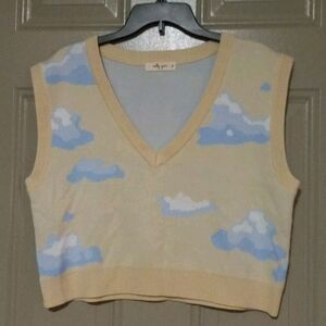 Molly Green  Wool Top Sleeveless Woman Size L